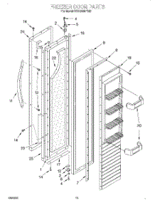 11 - Freezer Door parts for Kitchenaid Refrigerator KSSC42MFS05 from AppliancePartsPros.com