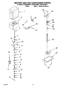 09 - Motor And Ice Container Parts parts for Kitchenaid Refrigerator KSSS48QMW01 from AppliancePartsPros.com