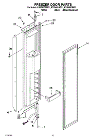 11 - Freezer Door Parts parts for Kitchenaid Refrigerator KSSS48QMW01 from AppliancePartsPros.com