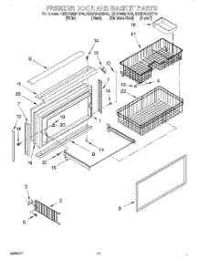 07 - Freezer Door And Basket parts for Kitchenaid Refrigerator KBRP36MHB00 from AppliancePartsPros.com