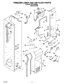 08 - Freezer Liner And Air Flow Parts parts for Kitchenaid Refrigerator KSSC48FMS02 from AppliancePartsPros.com