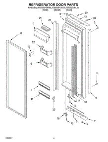 06 - Refrigerator Door parts for Kitchenaid Refrigerator KSBS25FJWH00 from AppliancePartsPros.com