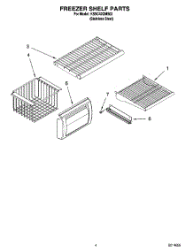 03 - Freezer Shelf Parts parts for Kitchenaid Refrigerator KSSC42QMS02 from AppliancePartsPros.com