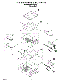 07 - Refrigerator Shelf Parts parts for Kitchenaid Refrigerator KSSC42QMS02 from AppliancePartsPros.com
