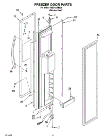 11 - Freezer Door Parts parts for Kitchenaid Refrigerator KSSC42QMS02 from AppliancePartsPros.com