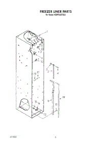 04 - Freezer Liner parts for Kitchenaid Refrigerator KSRF36DTX02 from AppliancePartsPros.com