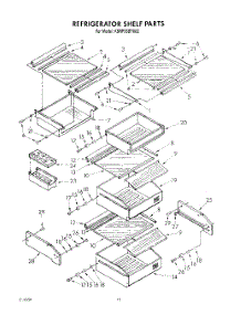 08 - Refrigerator Shelf parts for Kitchenaid Refrigerator KSRF36DTX02 from AppliancePartsPros.com