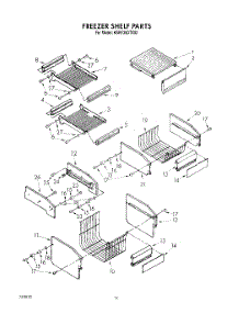09 - Freezer Shelf parts for Kitchenaid Refrigerator KSRF36DTX02 from AppliancePartsPros.com