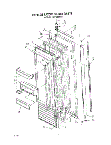10 - Refrigerator Door, Lit / Optional parts for Kitchenaid Refrigerator KSRF36DTX02 from AppliancePartsPros.com