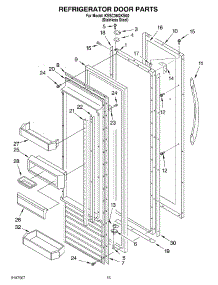 10 - Refrigerator Door parts for Kitchenaid Refrigerator KSSC36QKS00 from AppliancePartsPros.com