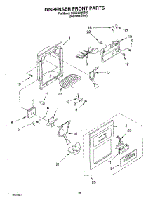 12 - Dispenser Front parts for Kitchenaid Refrigerator KSSC36QKS00 from AppliancePartsPros.com