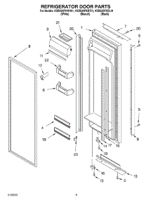 06 - Refrigerator Door parts for Kitchenaid Refrigerator KSBS25FKBL01 from AppliancePartsPros.com
