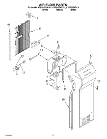 10 - Air Flow parts for Kitchenaid Refrigerator KSBS25FKBL01 from AppliancePartsPros.com