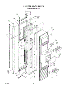 11 - Freezer Door parts for Kitchenaid Refrigerator KSRF36DTX02 from AppliancePartsPros.com
