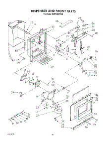 12 - Dispenser And Front parts for Kitchenaid Refrigerator KSRF36DTX02 from AppliancePartsPros.com