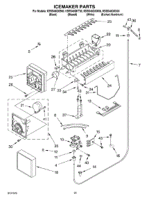 15 - Icemaker parts for Kitchenaid Refrigerator KSSS48QKW00 from AppliancePartsPros.com