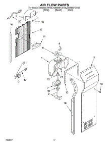 10 - Air Flow parts for Kitchenaid Refrigerator KSBS25FJBT00 from AppliancePartsPros.com
