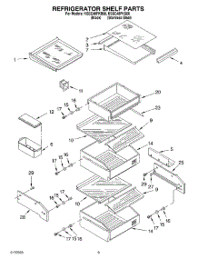 07 - Refrigerator Shelf parts for Kitchenaid Refrigerator KSSC48FKB00 from AppliancePartsPros.com