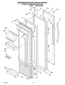 09 - Refrigerator Door parts for Kitchenaid Refrigerator KSSC48FKB00 from AppliancePartsPros.com