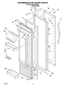10 - Refrigerator Door parts for Kitchenaid Refrigerator KSSC48QKS01 from AppliancePartsPros.com
