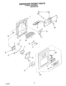 12 - Dispenser Front parts for Kitchenaid Refrigerator KSSC48QKS01 from AppliancePartsPros.com