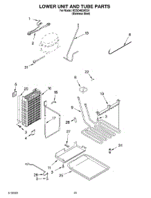 14 - Lower Unit And Tube parts for Kitchenaid Refrigerator KSSC48QKS01 from AppliancePartsPros.com