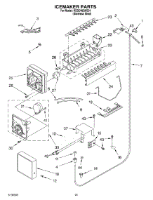 15 - Icemaker parts for Kitchenaid Refrigerator KSSC48QKS01 from AppliancePartsPros.com