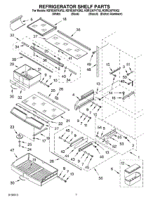 05 - Refrigerator Shelf Parts parts for Kitchenaid Refrigerator KBRS36FKT02 from AppliancePartsPros.com