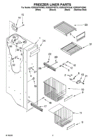 04 - Freezer Liner Parts parts for Kitchenaid Refrigerator KSBS25FKBL02 from AppliancePartsPros.com