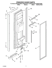 07 - Freezer Door Parts parts for Kitchenaid Refrigerator KSBS25FKBL02 from AppliancePartsPros.com