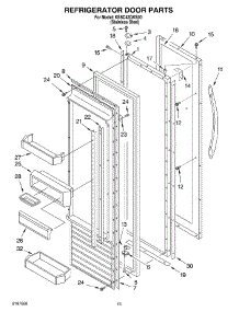 10 - Refrigerator Door parts for Kitchenaid Refrigerator KSSC42QKS00 from AppliancePartsPros.com