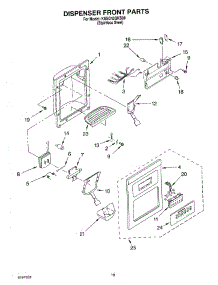 12 - Dispenser Front parts for Kitchenaid Refrigerator KSSC42QKS00 from AppliancePartsPros.com