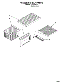 03 - Freezer Shelf Parts parts for Kitchenaid Refrigerator KSSC36QMS01 from AppliancePartsPros.com