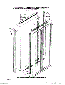 03 - Cabinet Trims And Breaker Trim parts for Kitchenaid Refrigerator KSRF42DTX20 from AppliancePartsPros.com