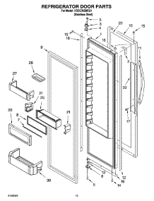 10 - Refrigerator Door Parts parts for Kitchenaid Refrigerator KSSC36QMS01 from AppliancePartsPros.com