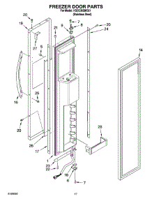11 - Freezer Door Parts parts for Kitchenaid Refrigerator KSSC36QMS01 from AppliancePartsPros.com