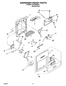 12 - Dispenser And Front Parts parts for Kitchenaid Refrigerator KSSC36QMS01 from AppliancePartsPros.com