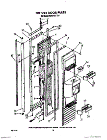 12 - Freezer Door parts for Kitchenaid Refrigerator KSRF42DTX20 from AppliancePartsPros.com