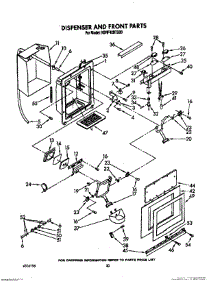 13 - Dispenser And Front parts for Kitchenaid Refrigerator KSRF42DTX20 from AppliancePartsPros.com