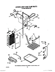 15 - Lower Unit And Tube parts for Kitchenaid Refrigerator KSRF42DTX20 from AppliancePartsPros.com