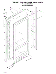 02 - Cabinet And Breaker Trim Parts parts for Kitchenaid Refrigerator KBRO36FMX00 from AppliancePartsPros.com