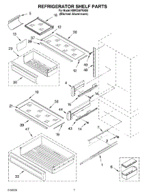 05 - Refrigerator Shelf Parts parts for Kitchenaid Refrigerator KBRO36FMX00 from AppliancePartsPros.com
