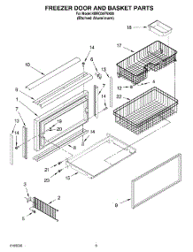 06 - Freezer Door And Basket Parts parts for Kitchenaid Refrigerator KBRO36FMX00 from AppliancePartsPros.com