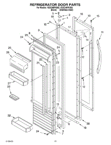 09 - Refrigerator Door Parts parts for Kitchenaid Refrigerator KSSC48FKS02 from AppliancePartsPros.com