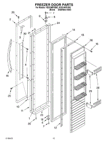 10 - Freezer Door Parts parts for Kitchenaid Refrigerator KSSC48FKS02 from AppliancePartsPros.com