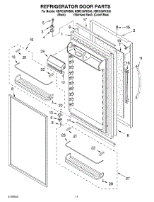 07 - Refrigerator Door parts for Kitchenaid Refrigerator KBRC36FKU00 from AppliancePartsPros.com