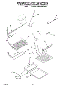 09 - Lower Unit And Tube parts for Kitchenaid Refrigerator KBRC36FKU00 from AppliancePartsPros.com