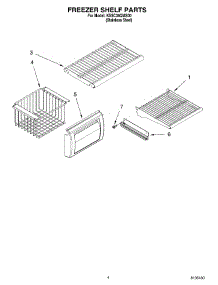03 - Freezer Shelf Parts parts for Kitchenaid Refrigerator KSSC36QMS00 from AppliancePartsPros.com