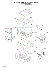 07 - Refrigerator Shelf Parts parts for Kitchenaid Refrigerator KSSC36QMS00 from AppliancePartsPros.com
