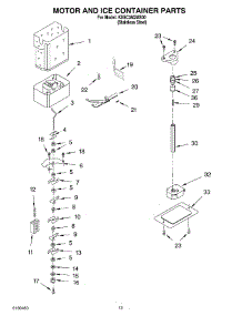 09 - Motor And Ice Container Parts parts for Kitchenaid Refrigerator KSSC36QMS00 from AppliancePartsPros.com
